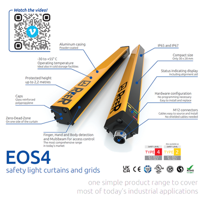1310322 REER HAND DETECT, C.C, A/M RESET, EDM (MASTER) 40MM RES, CAT 4, 550MM LENGTH (EOS4 454 XM)